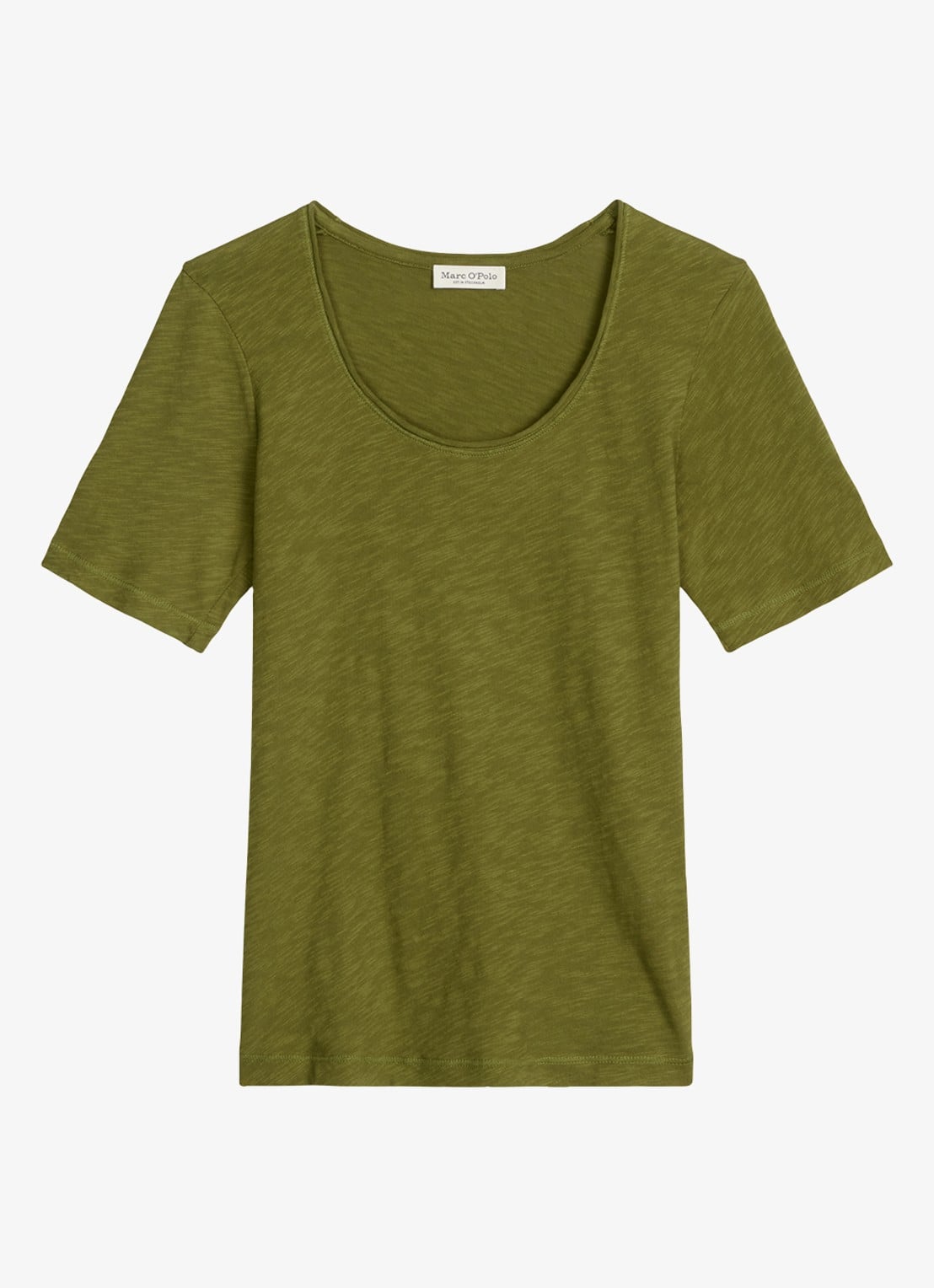 Marc O'Polo T-shirt met ronde hals - voorkant shaded fern / groen