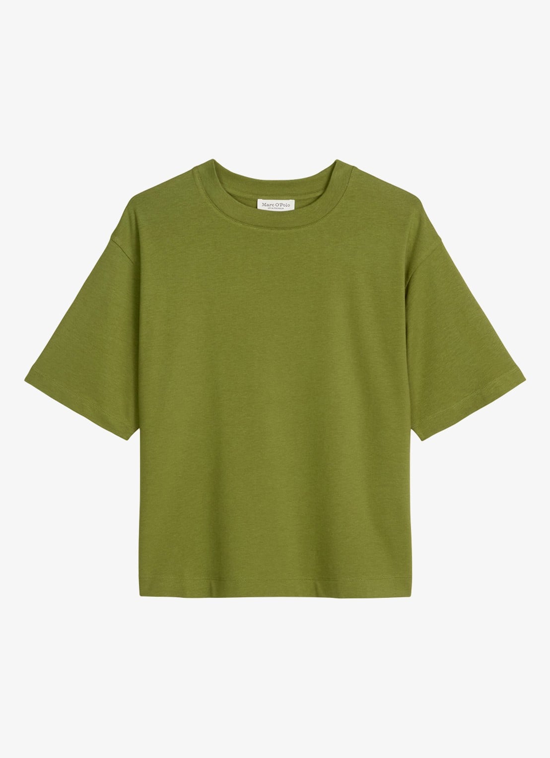 Marc O'Polo T-shirt met ronde hals - voorkant shaded fern / groen