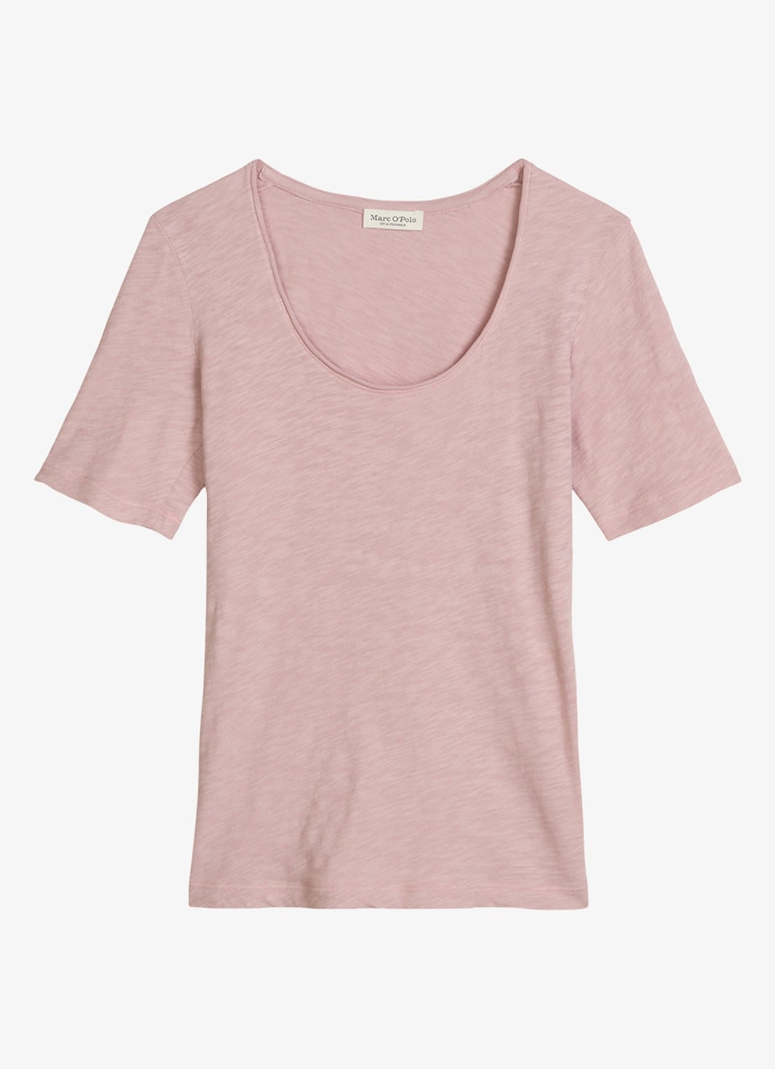 Marc O'Polo T-shirt met ronde hals - voorkant 3 mild rose / paars