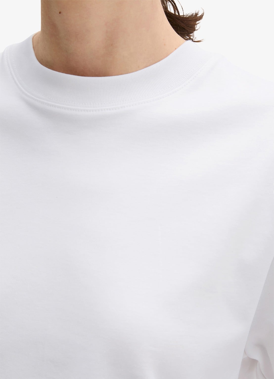 Marc O'Polo T-shirt met ronde hals - detail 3 white / wit