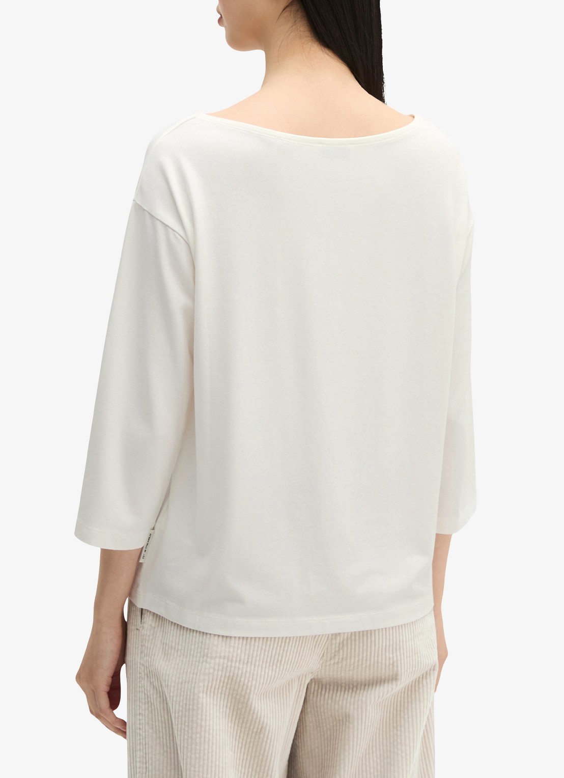 Marc O'Polo T-shirt met ronde hals - achterkant 3 wit