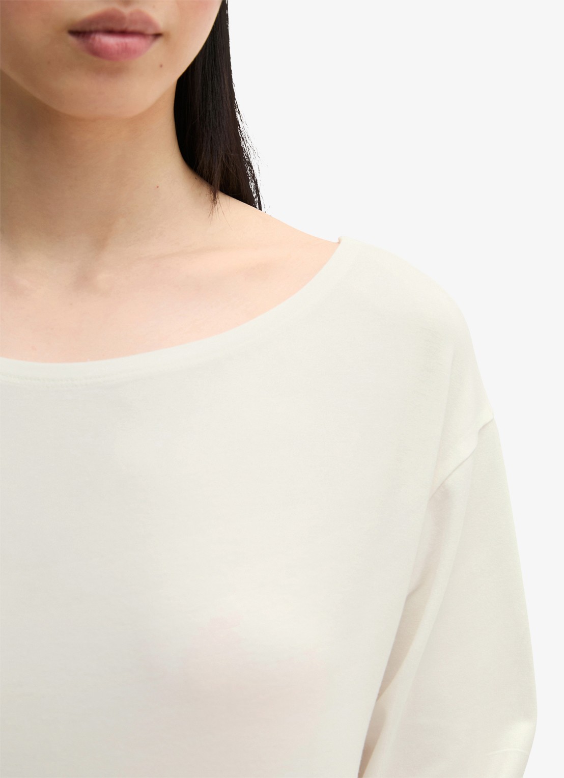 Marc O'Polo T-shirt met ronde hals - detail 4 wit