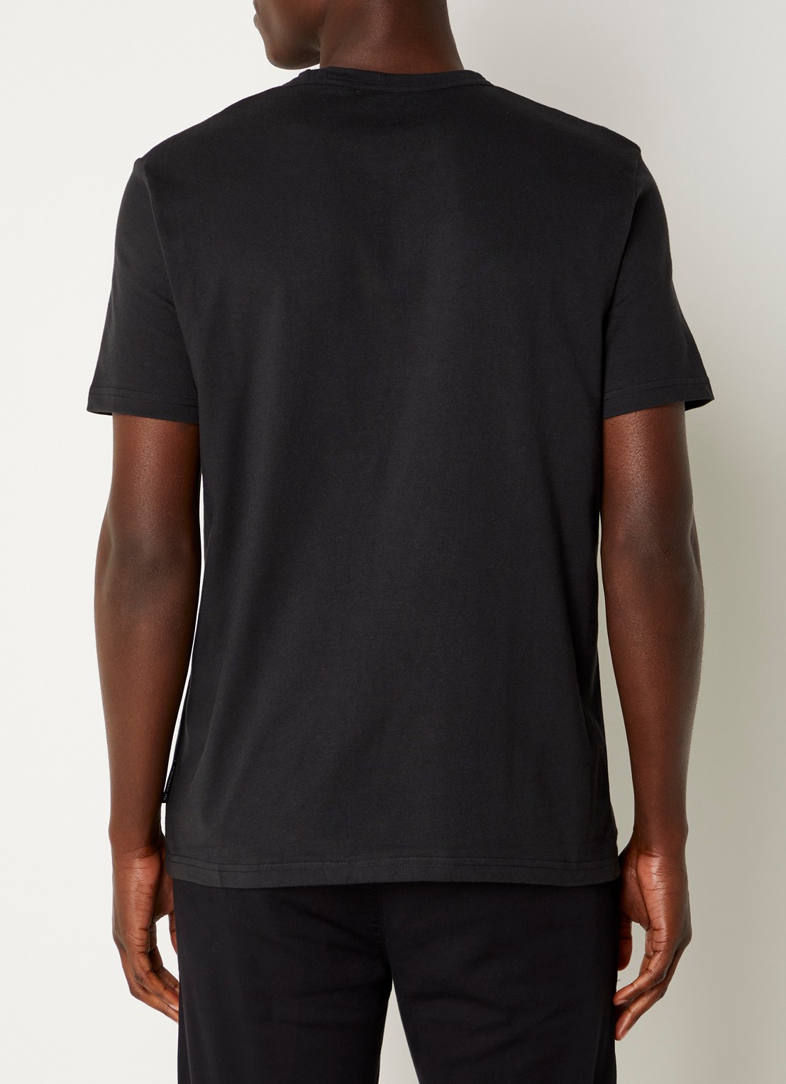 Marc O'Polo T-shirt met ronde hals - achterkant 4 zwart