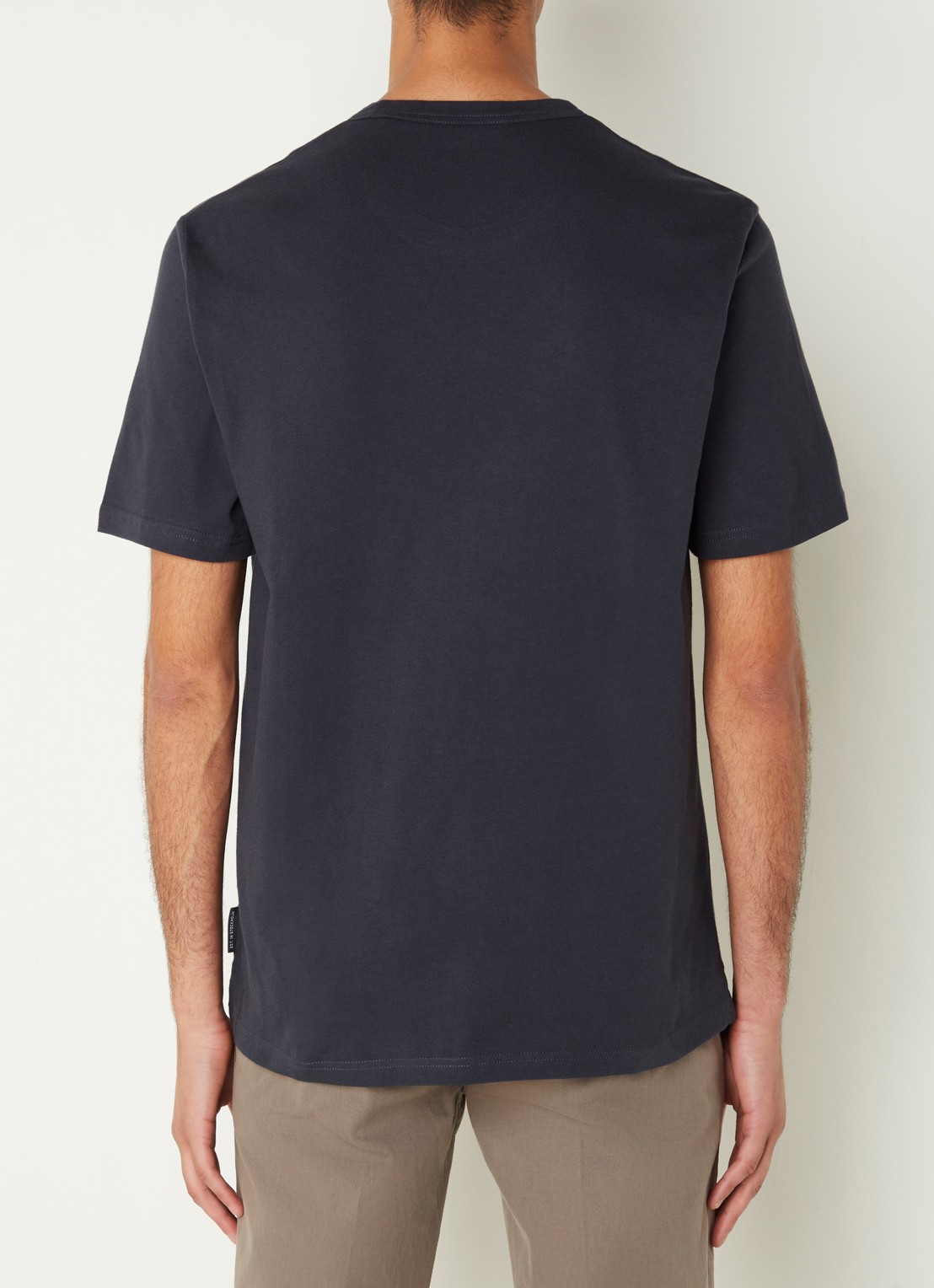 Marc O'Polo T-shirt met ronde hals - achterkant 4 blauw