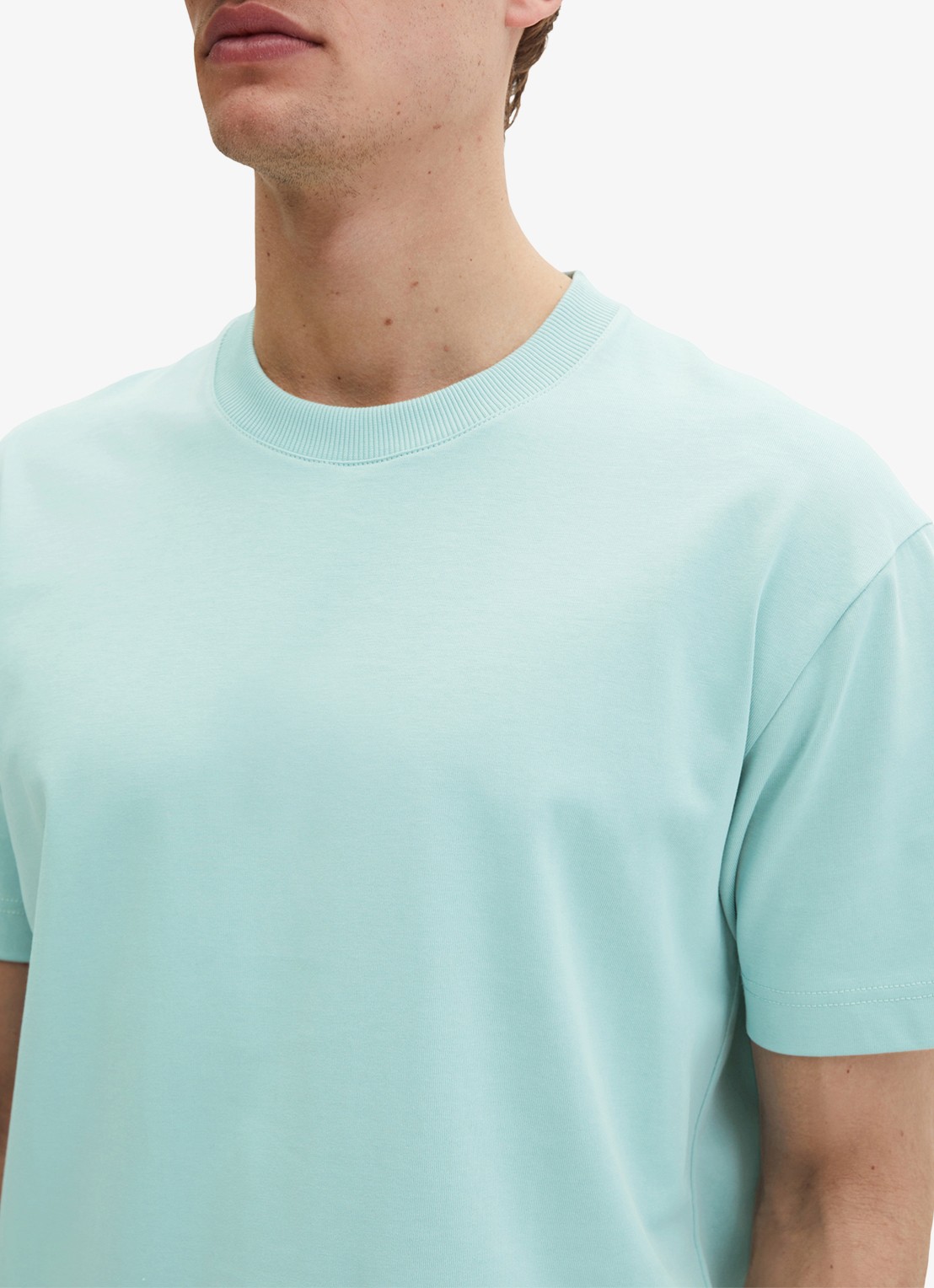 Marc O'Polo T-shirt met ronde hals - detail 4 blauw
