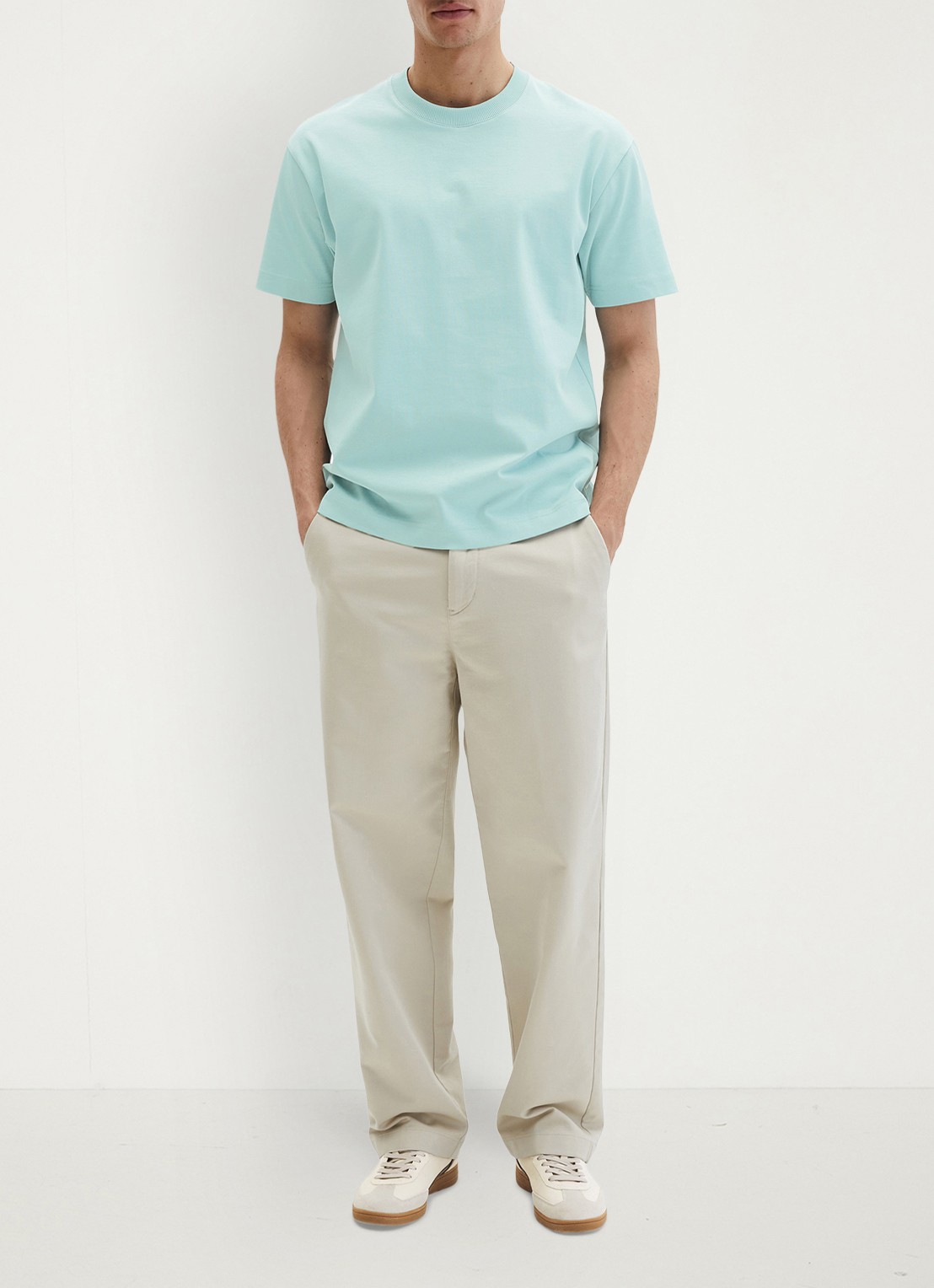 Marc O'Polo T-shirt met ronde hals - voorkant 2 blauw