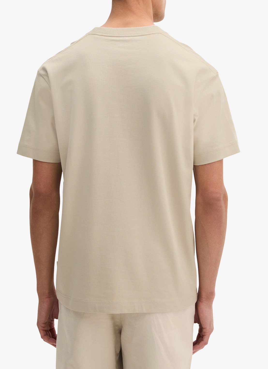 Marc O'Polo T-shirt met ronde hals - achterkant 4 beige