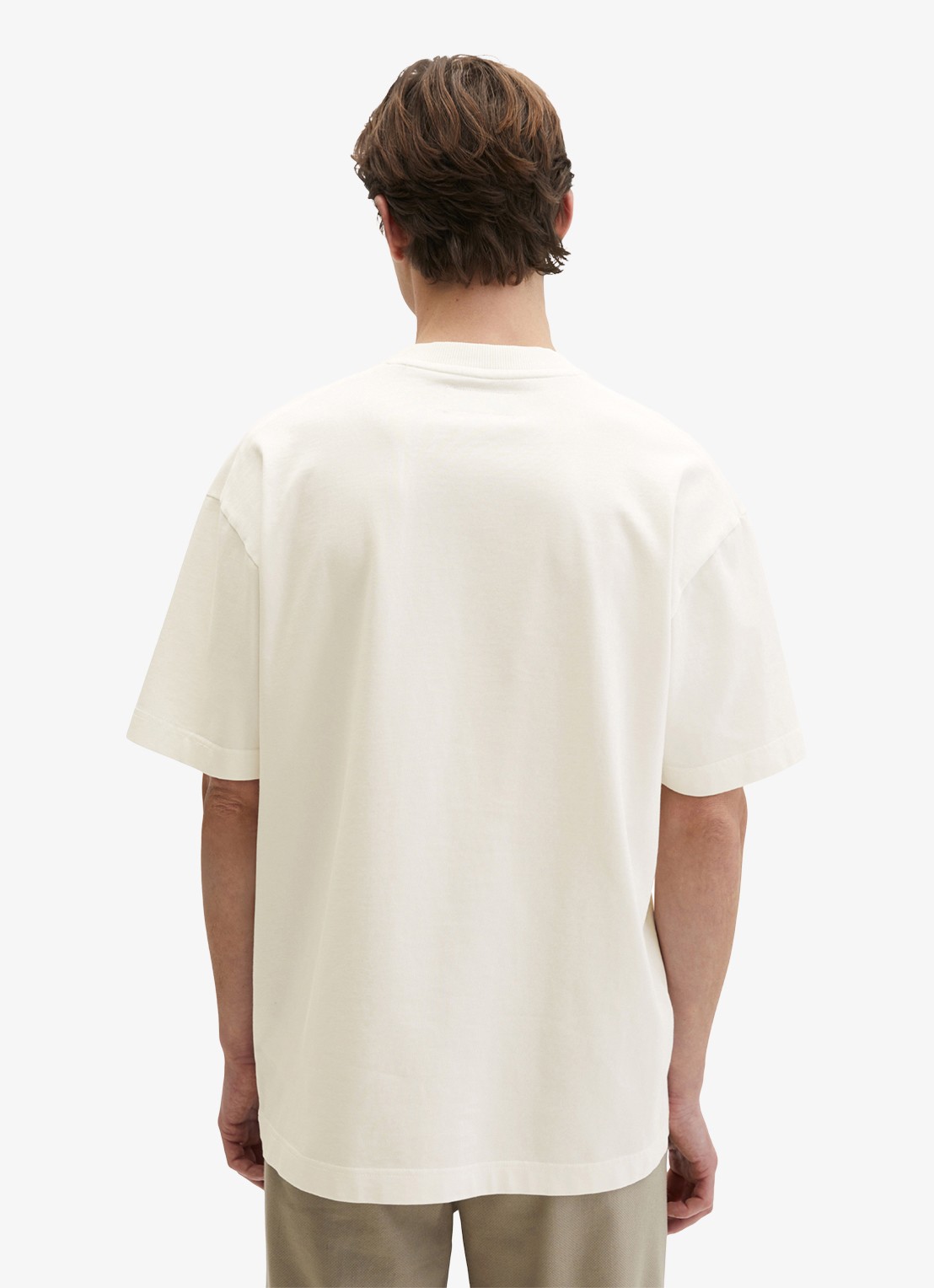 Marc O'Polo T-shirt met ronde hals - achterkant gebroken wit