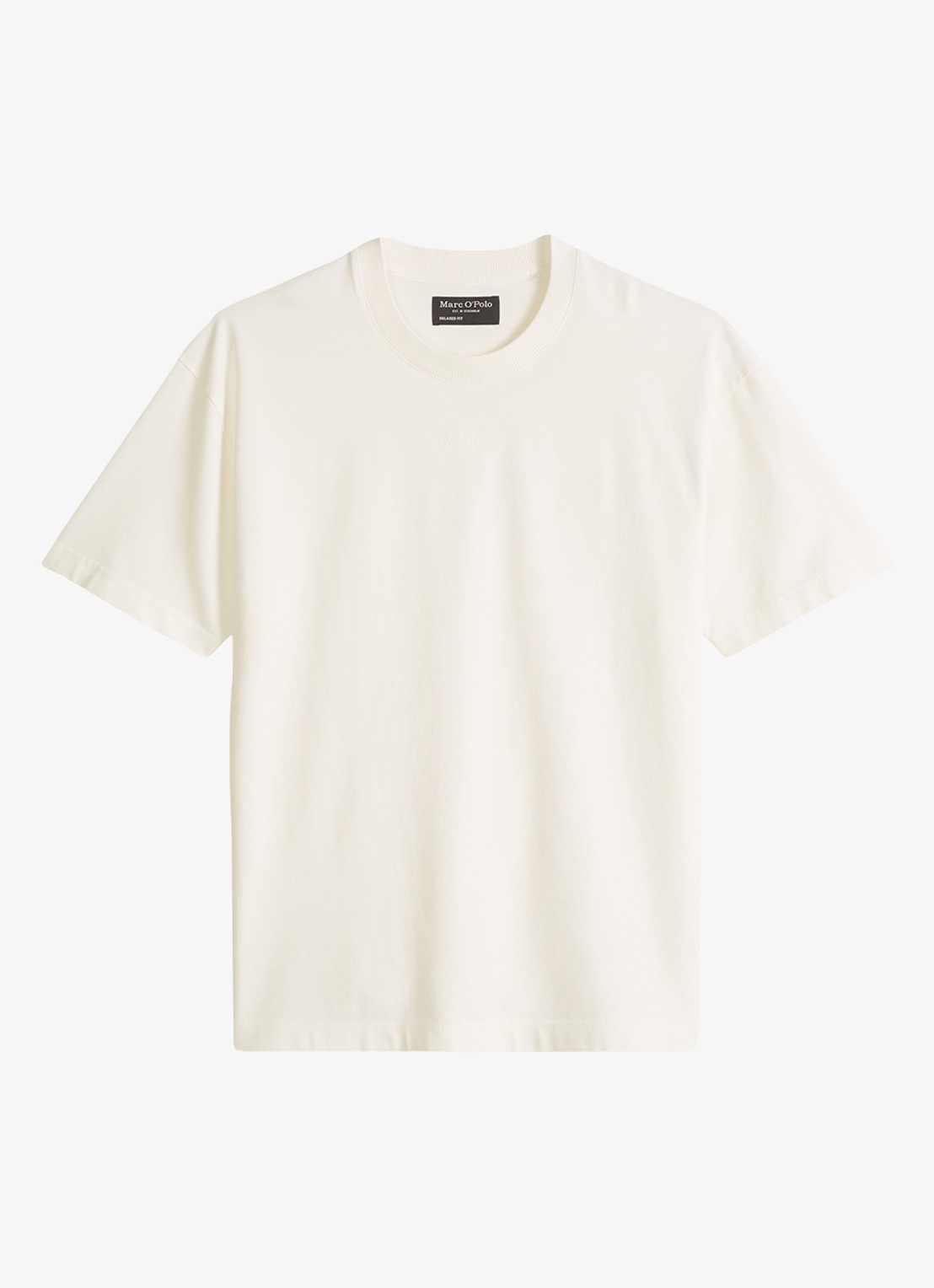 Marc O'Polo T-shirt met ronde hals - voorkant 4 gebroken wit