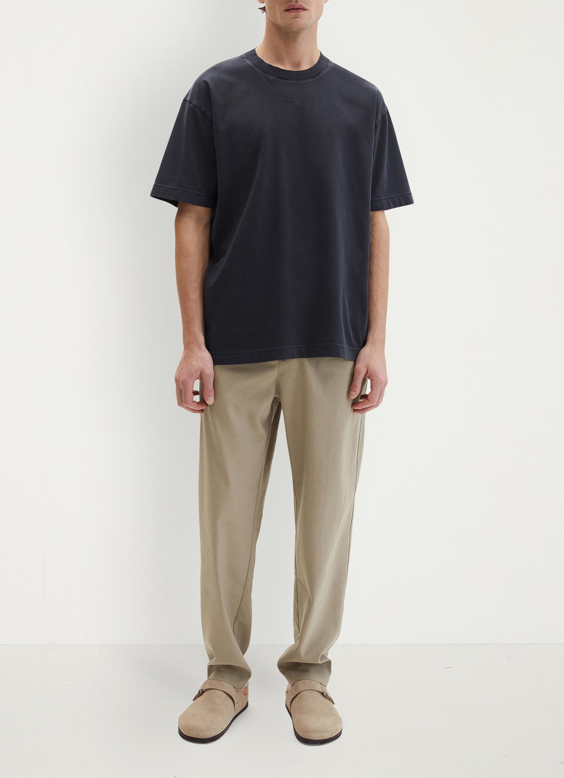 Marc O'Polo T-shirt met ronde hals - voorkant 3 donkerblauw