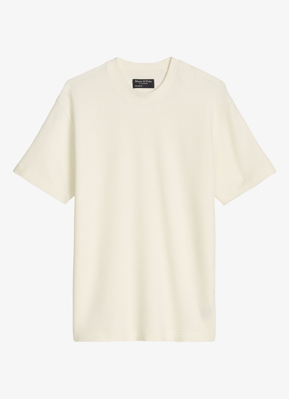 Marc O'Polo T-shirt met ronde hals - voorkant 4 silky white-1183 / wit