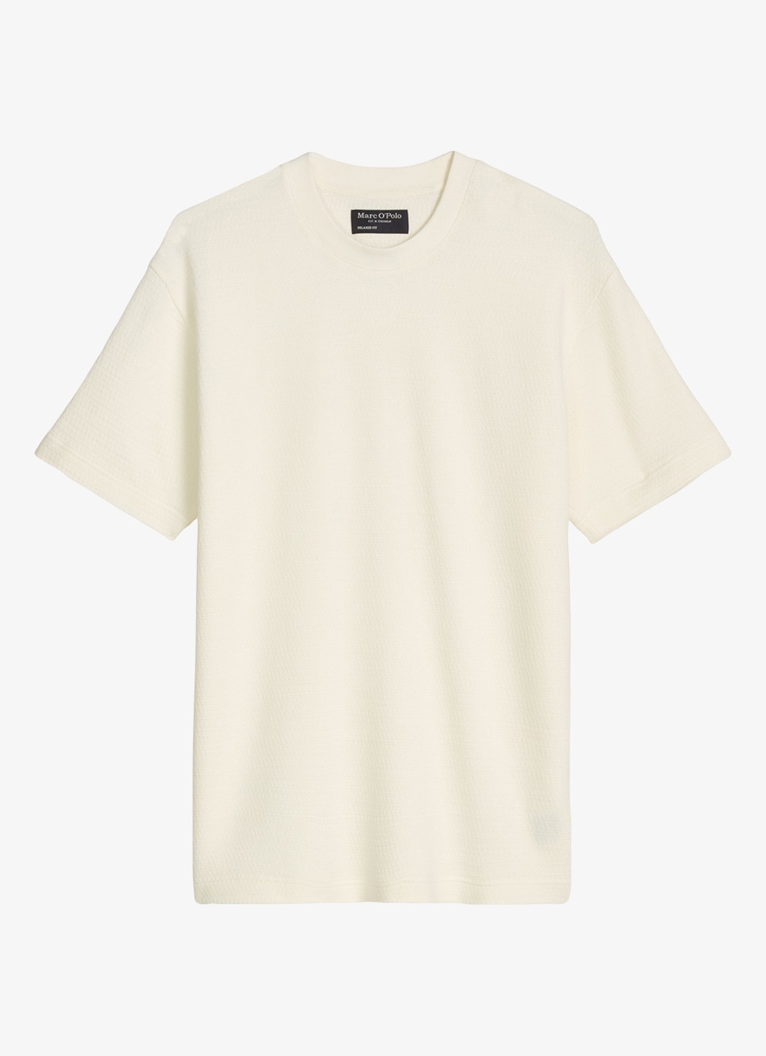 Marc O'Polo T-shirt met ronde hals - voorkant 6 silky white-1183 / wit