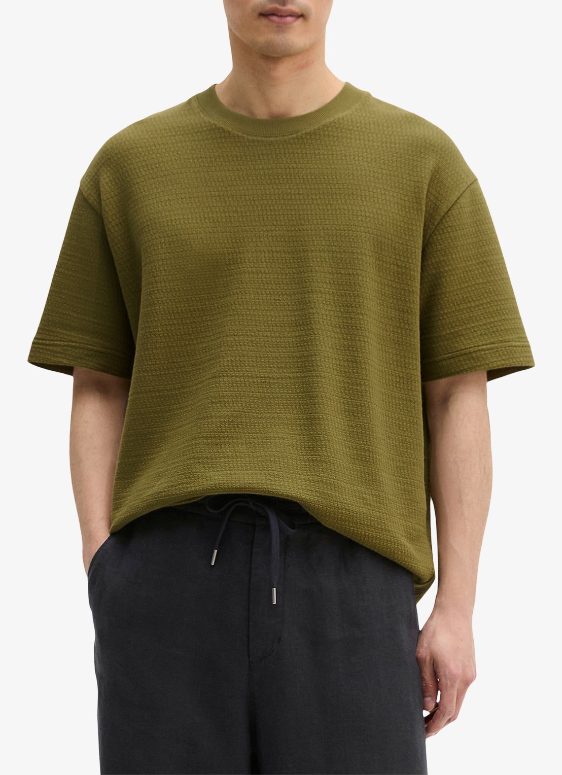 Marc O'Polo T-shirt met ronde hals - detail 3 fresh seaweed-2945 / groen