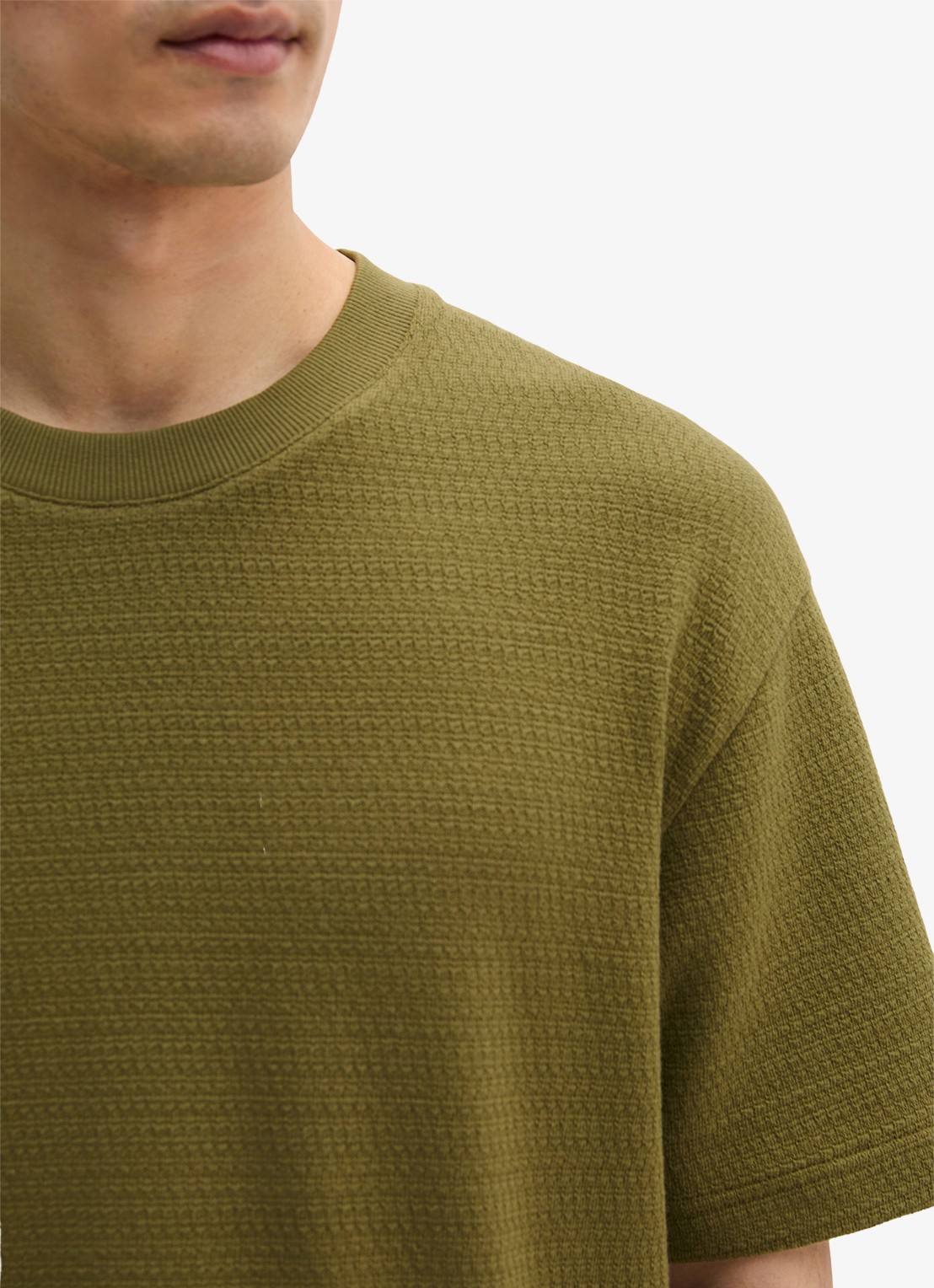 Marc O'Polo T-shirt met ronde hals - detail 4 fresh seaweed-2945 / groen