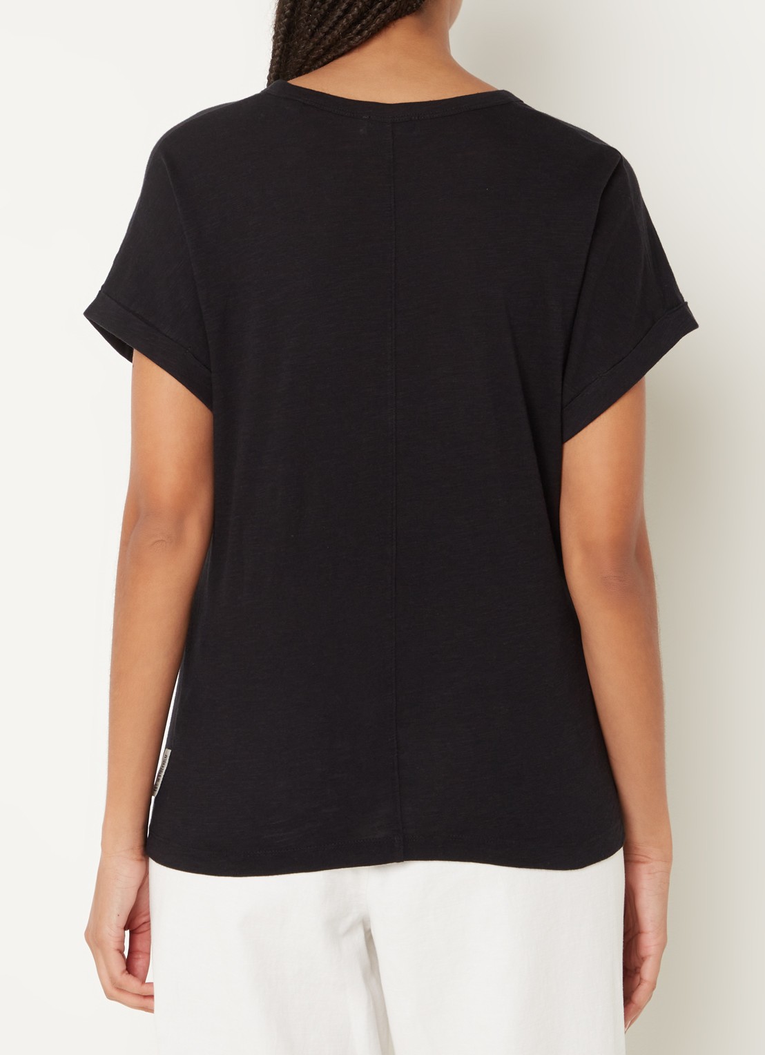 Marc O'Polo T-shirt met stretch - achterkant zwart