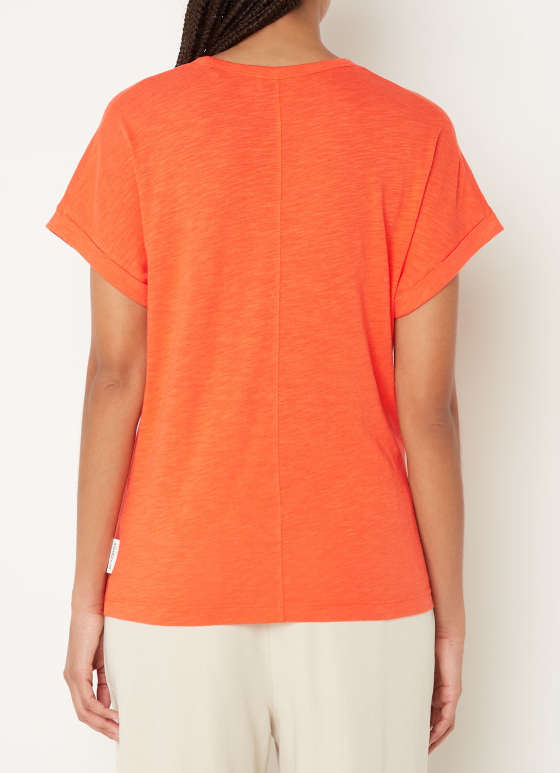 Marc O'Polo T-shirt met stretch - achterkant 4 oranje