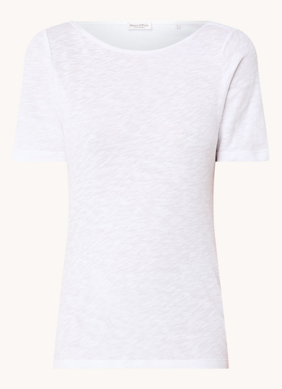 Marc O'Polo T-shirt met stretch - voorkant wit