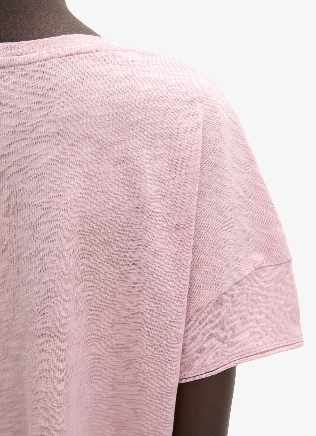Marc O'Polo T-shirt met V-hals - detail 4 mild rose / paars