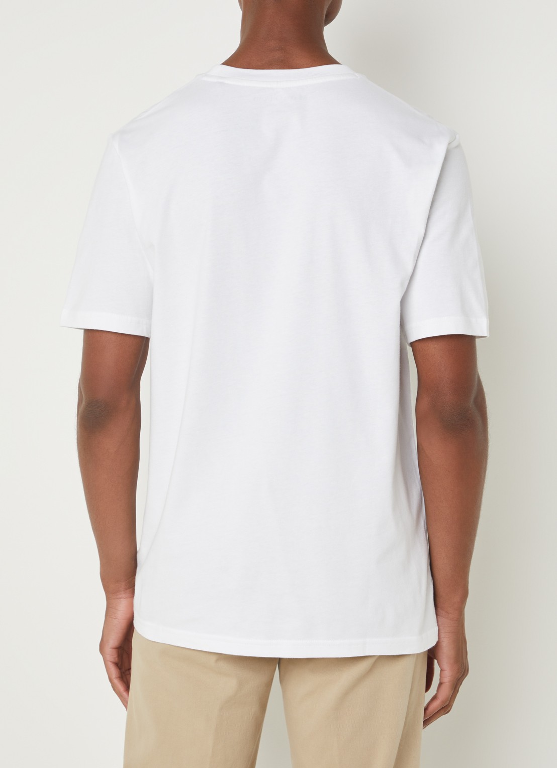 Marc O'Polo T-shirt van  katoen met logo - achterkant 4 wit