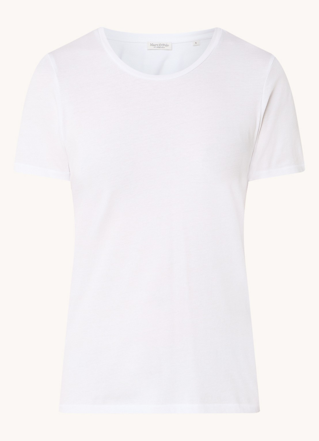 Marc O'Polo T-shirt van katoen - voorkant 2 wit