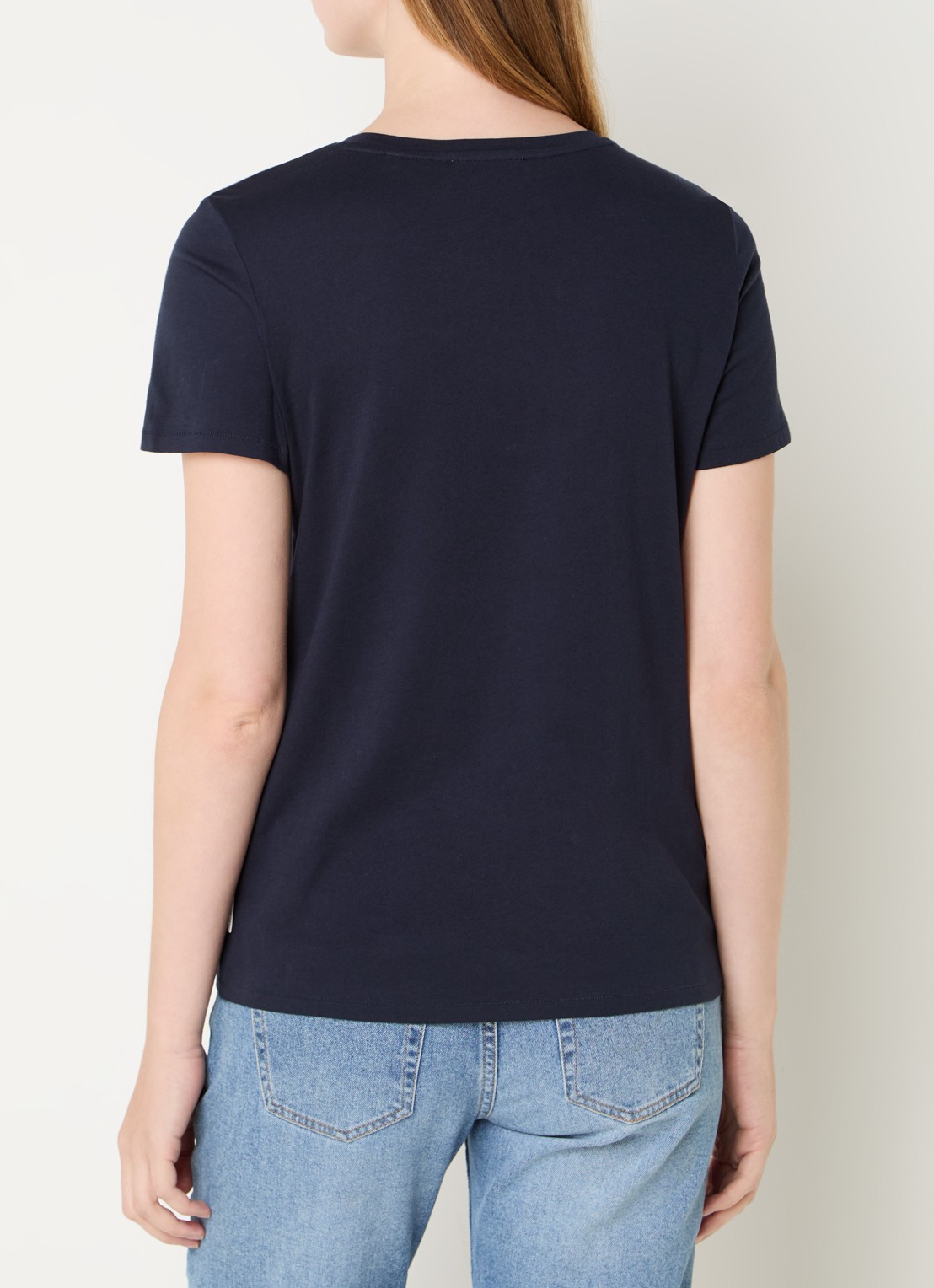 Marc O'Polo T-shirt van katoen - achterkant 3 donkerblauw