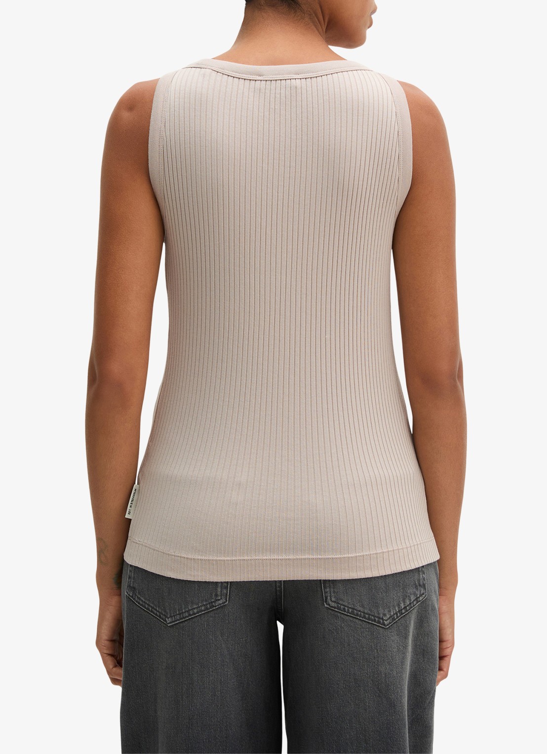 Marc O'Polo Tanktop met ribstructuur - achterkant 5 naturel