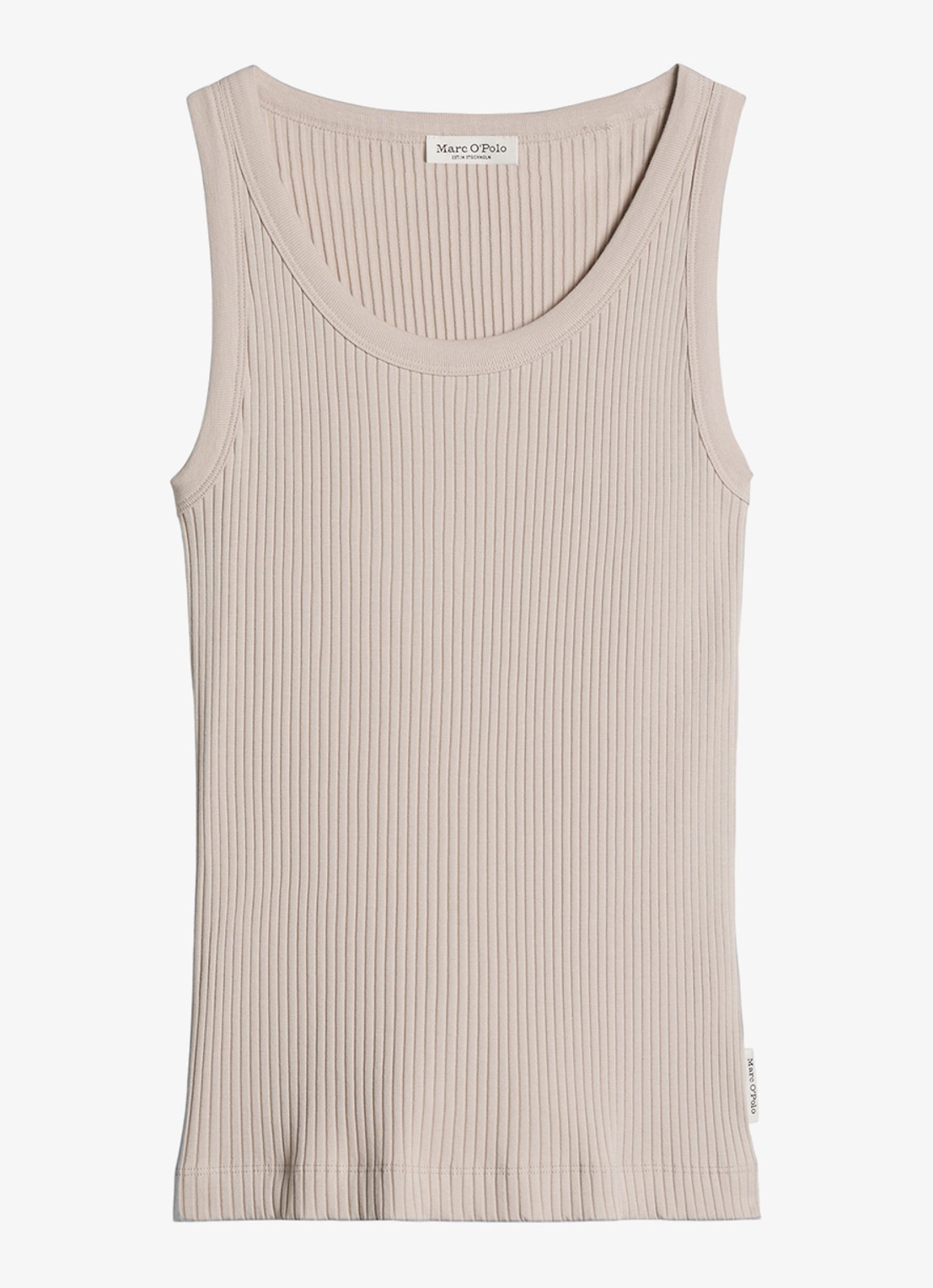 Marc O'Polo Tanktop met ribstructuur - voorkant naturel