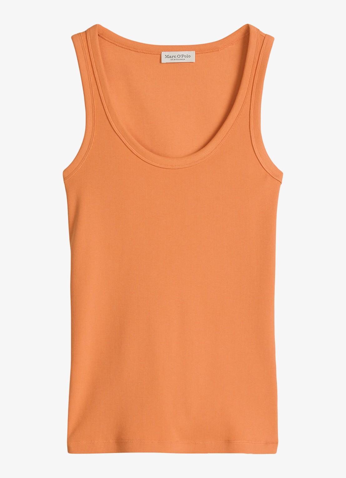 Marc O'Polo Tanktop met ronde hals  - voorkant 5 warm orange-9326 / oranje