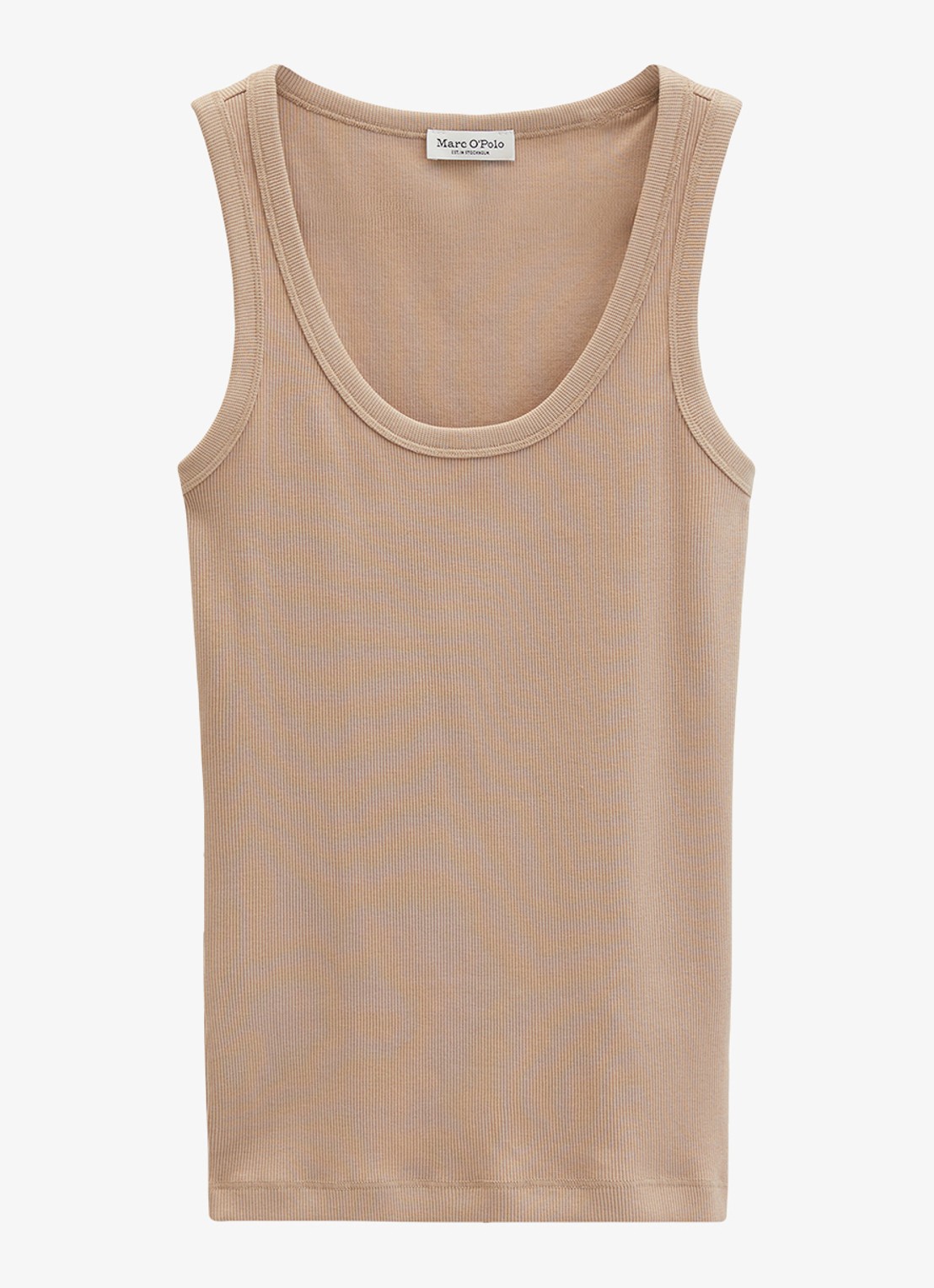 Marc O'Polo Tanktop met ronde hals  - voorkant 4 sandpaper-2326 / beige