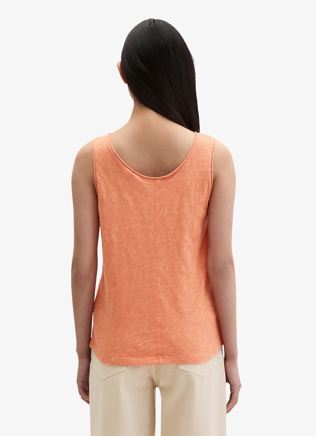 Marc O'Polo Tanktop met ronde hals - achterkant warm orange-9326 / oranje