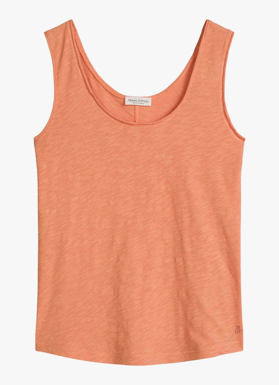 Marc O'Polo Tanktop met ronde hals - voorkant 4 warm orange-9326 / oranje