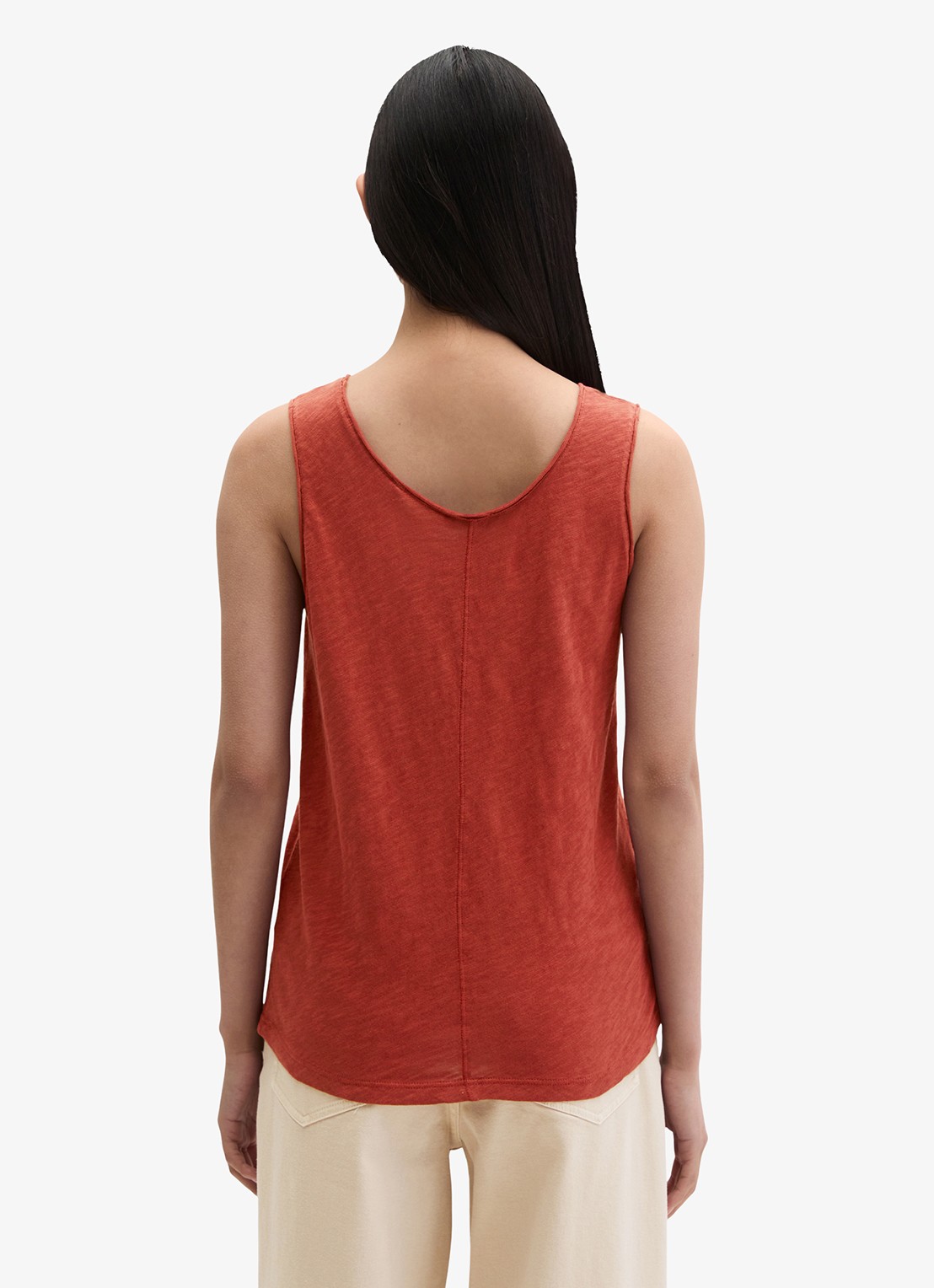 Marc O'Polo Tanktop met ronde hals - achterkant 3 tall poppy-6896 / paars
