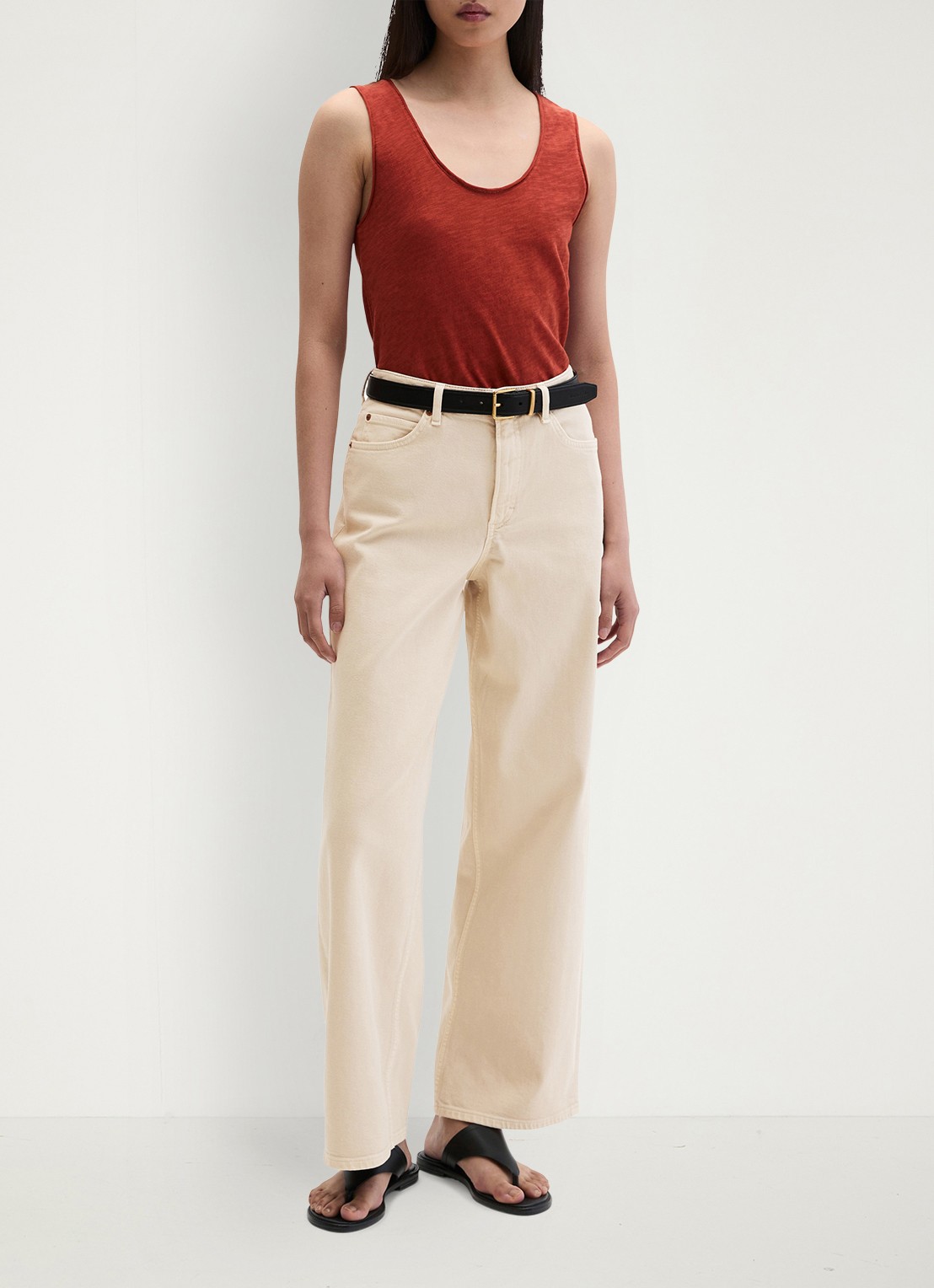 Marc O'Polo Tanktop met ronde hals - voorkant 5 tall poppy-6896 / paars