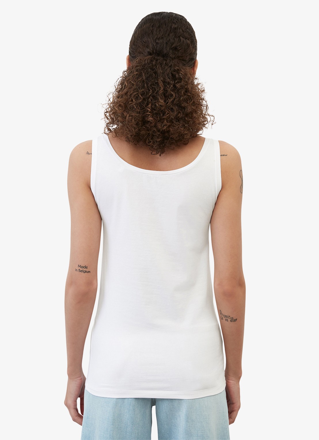 Marc O'Polo Tanktop van katoen - achterkant 2 wit