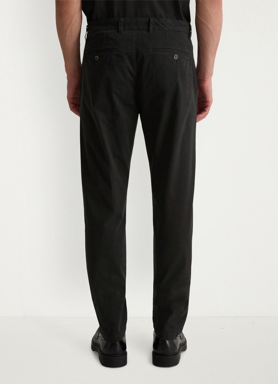Marc O'Polo Tapered fit chino in katoenblend - achterkant 3 black-990 / zwart