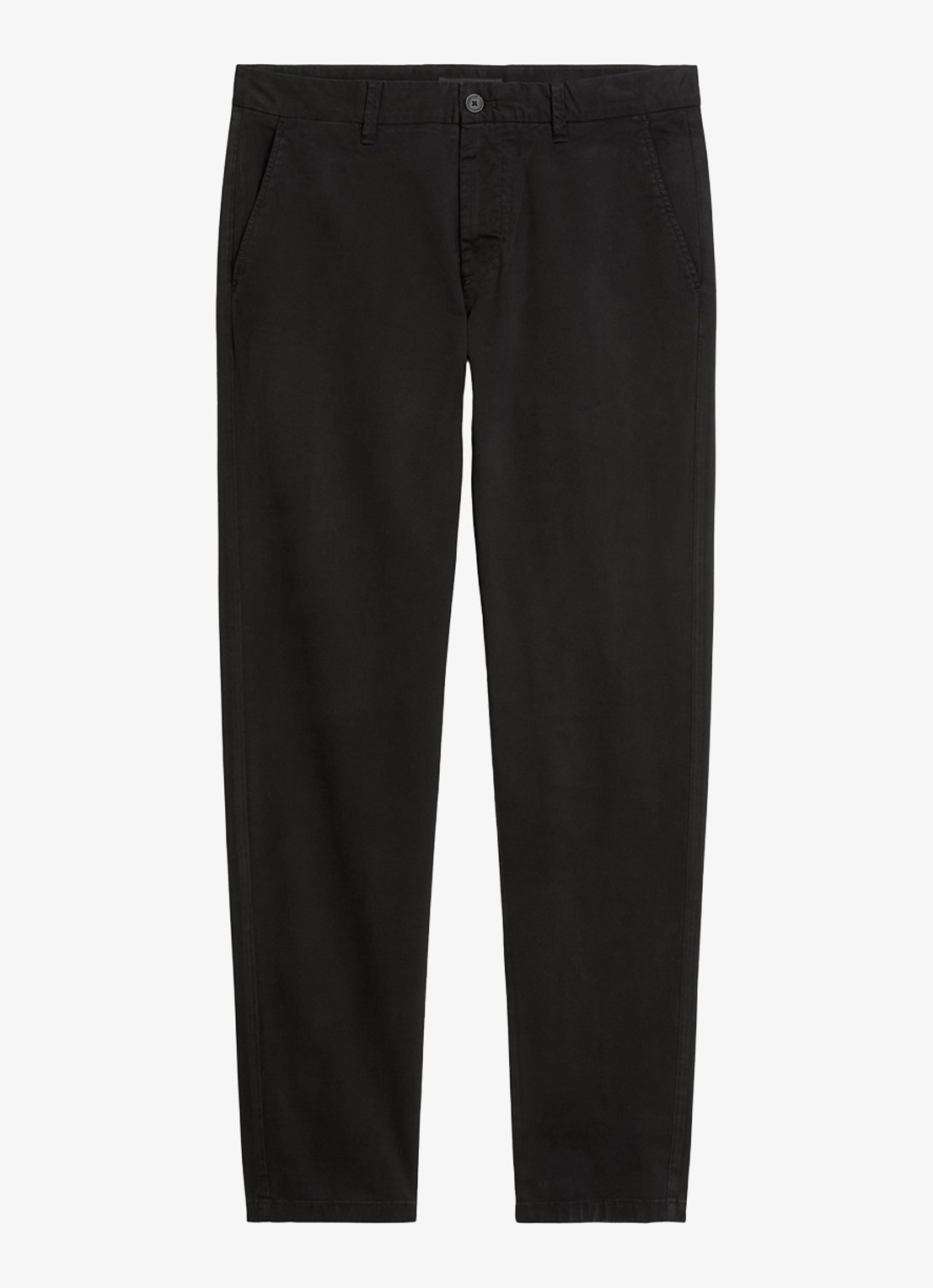 Marc O'Polo Tapered fit chino in katoenblend - voorkant black-990 / zwart