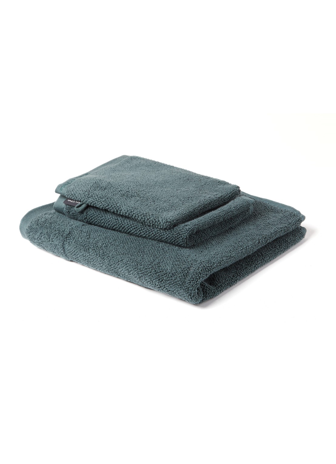 Marc O'Polo Timeless gastendoek - 30 x 50 cm - voorkant flessengroen