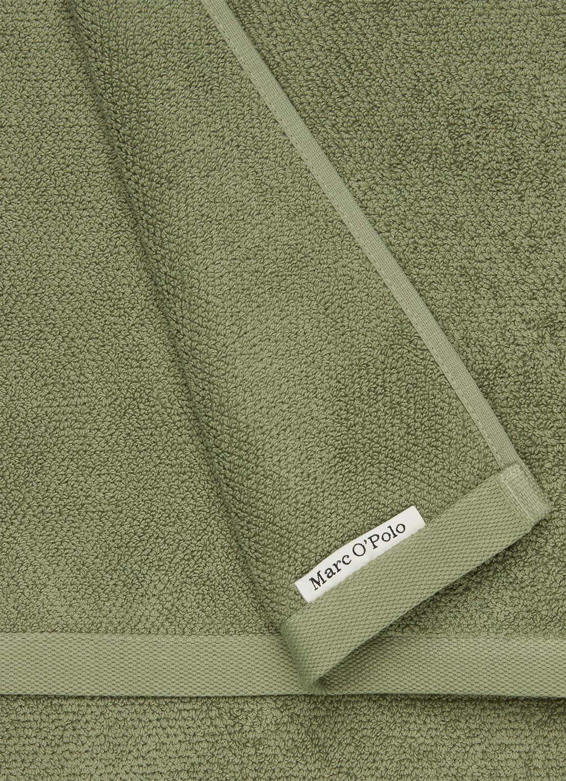 Marc O'Polo Timeless gastendoek van  katoen badstof - achterkant 4 olijfgroen