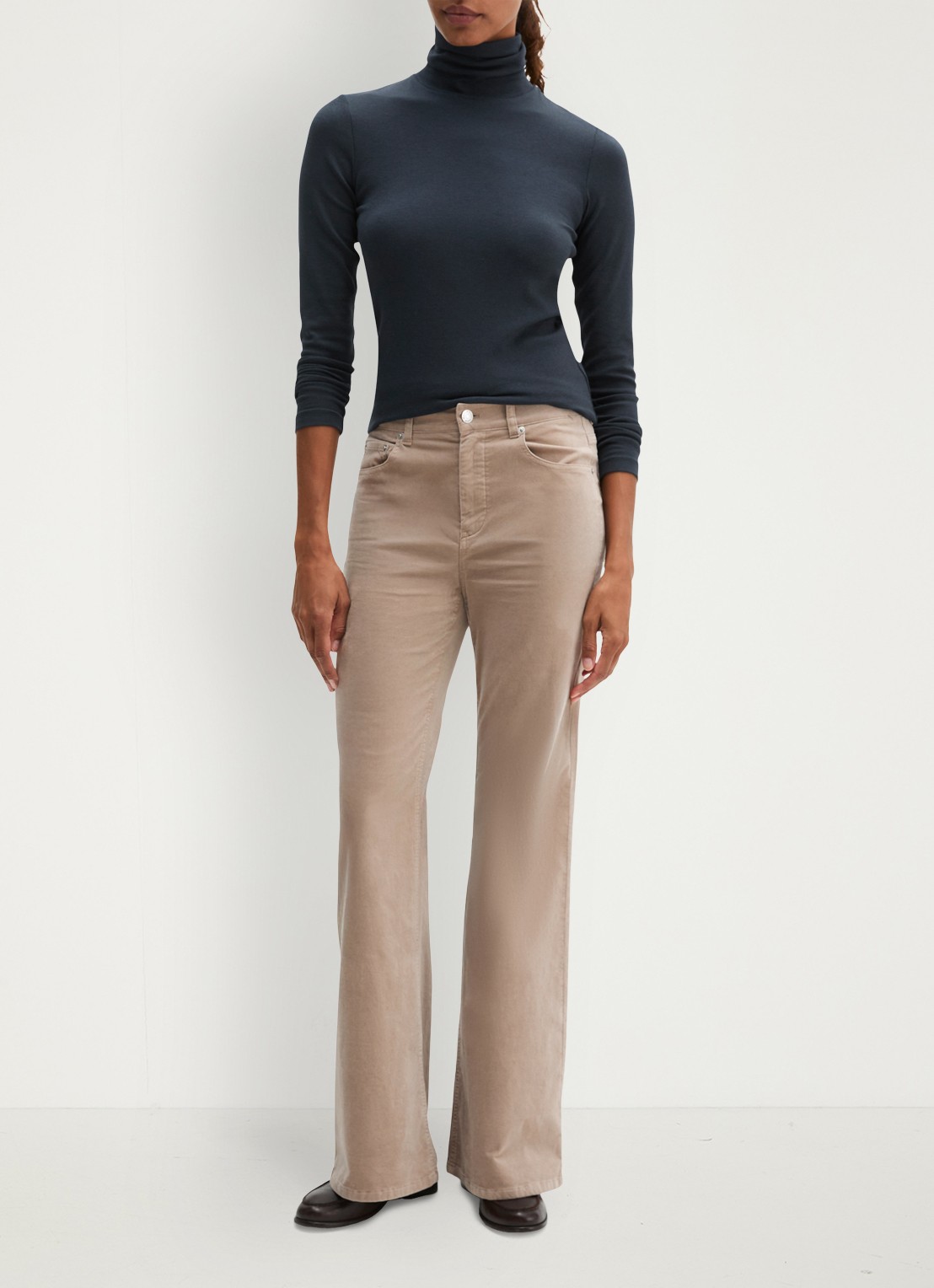 Marc O'Polo Top van jersey met col  - voorkant 2 blauw