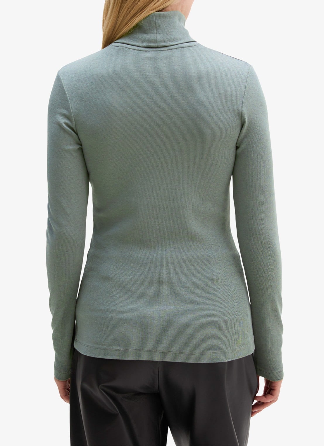 Marc O'Polo Top van jersey met col  - achterkant blauwgrijs