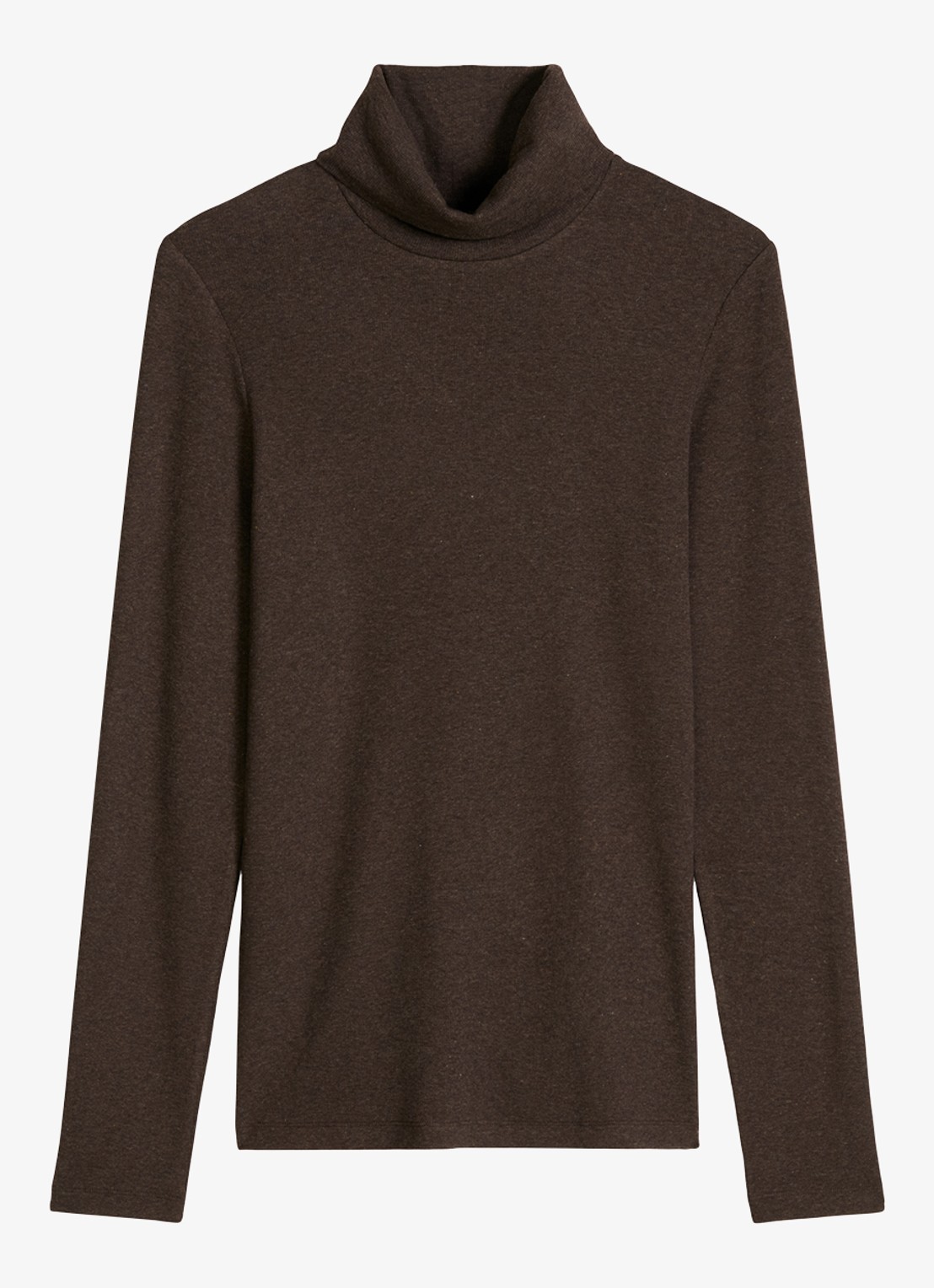 Marc O'Polo Top van jersey met col  - voorkant 4 donkerbruin
