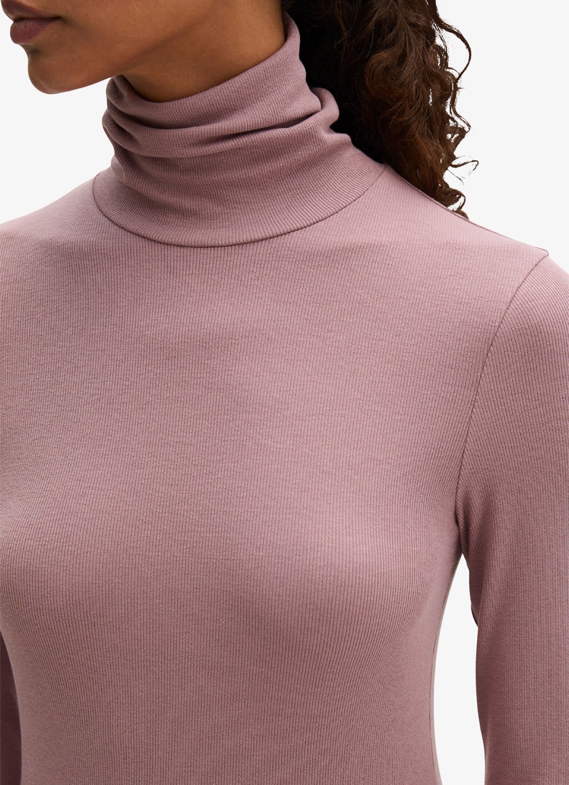 Marc O'Polo Top van jersey met col  - detail 2 roze