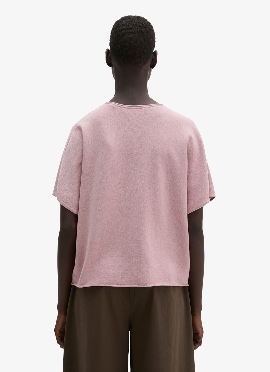 Marc O'Polo Trui met V-hals - achterkant mild rose / paars