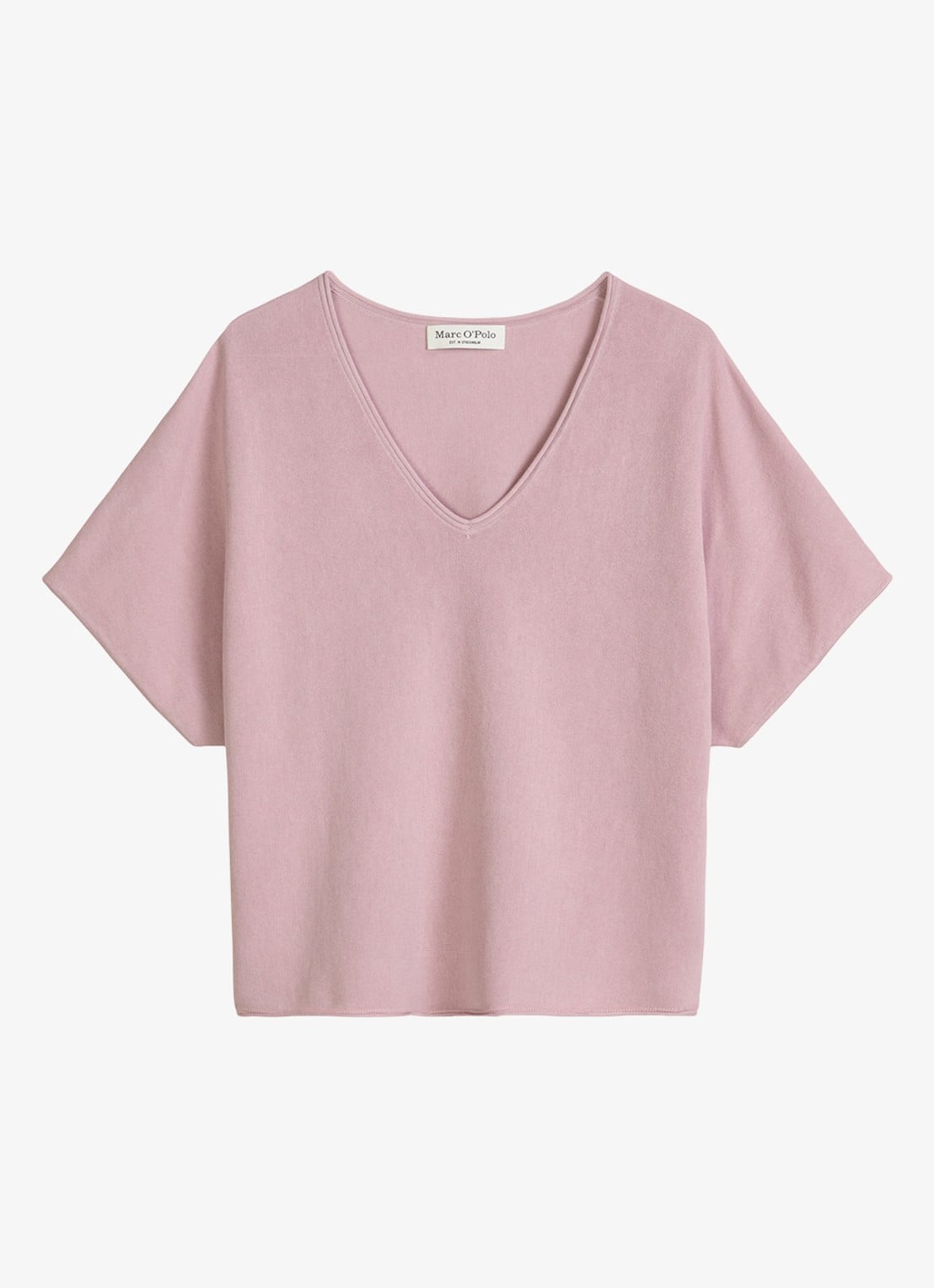 Marc O'Polo Trui met V-hals - voorkant 2 mild rose / paars