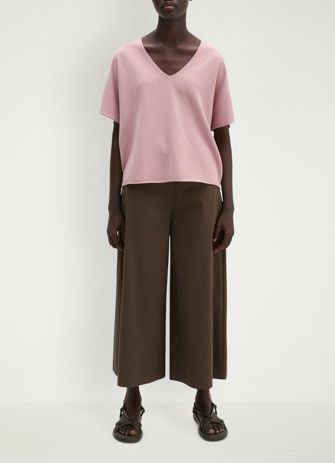 Marc O'Polo Trui met V-hals - voorkant 3 mild rose / paars