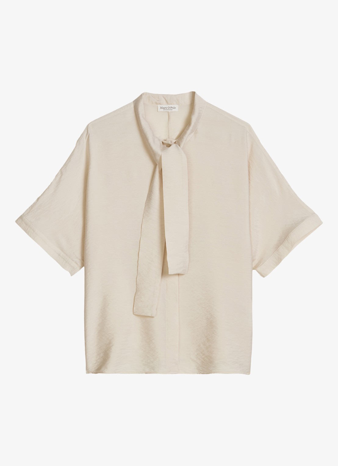 Marc O'Polo Tuniek met sjaalkraag - voorkant 4 beige