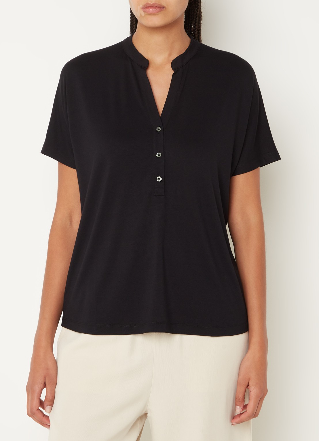 Marc O'Polo Tuniek van jersey - detail zwart