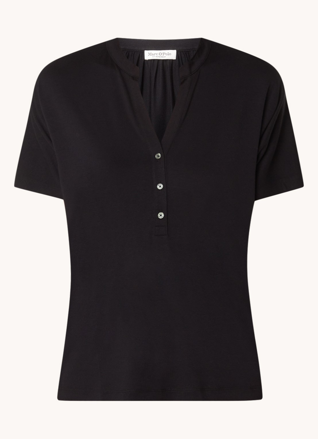 Marc O'Polo Tuniek van jersey - voorkant 2 zwart