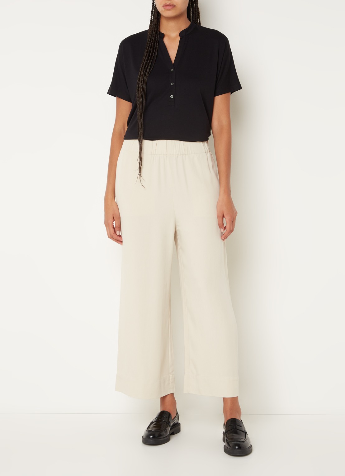 Marc O'Polo Tuniek van jersey - voorkant 3 zwart