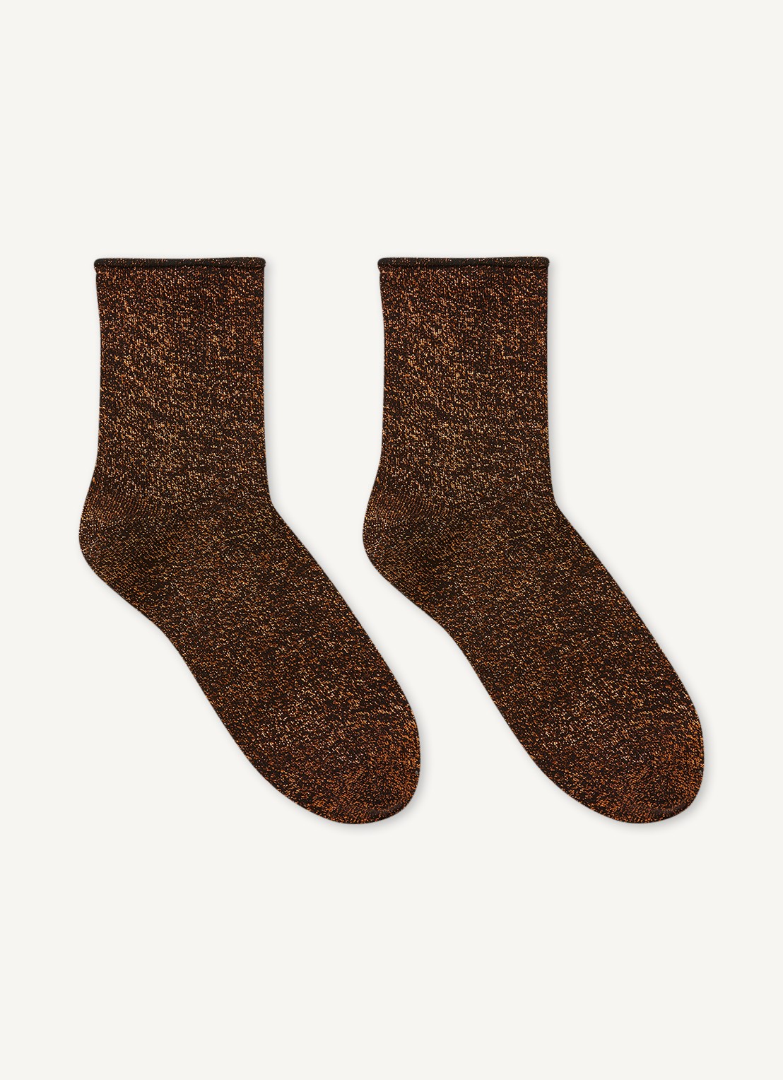 MarcMarcs Blackpool sokken met lurex in 2-pack - voorkant 2 koper